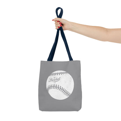 Weathered Baseball Tote Bag_Medium Gray