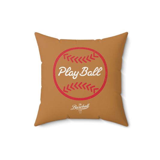 Accent Pillow_Play Ball Graphic Baseball_Tanned Leather