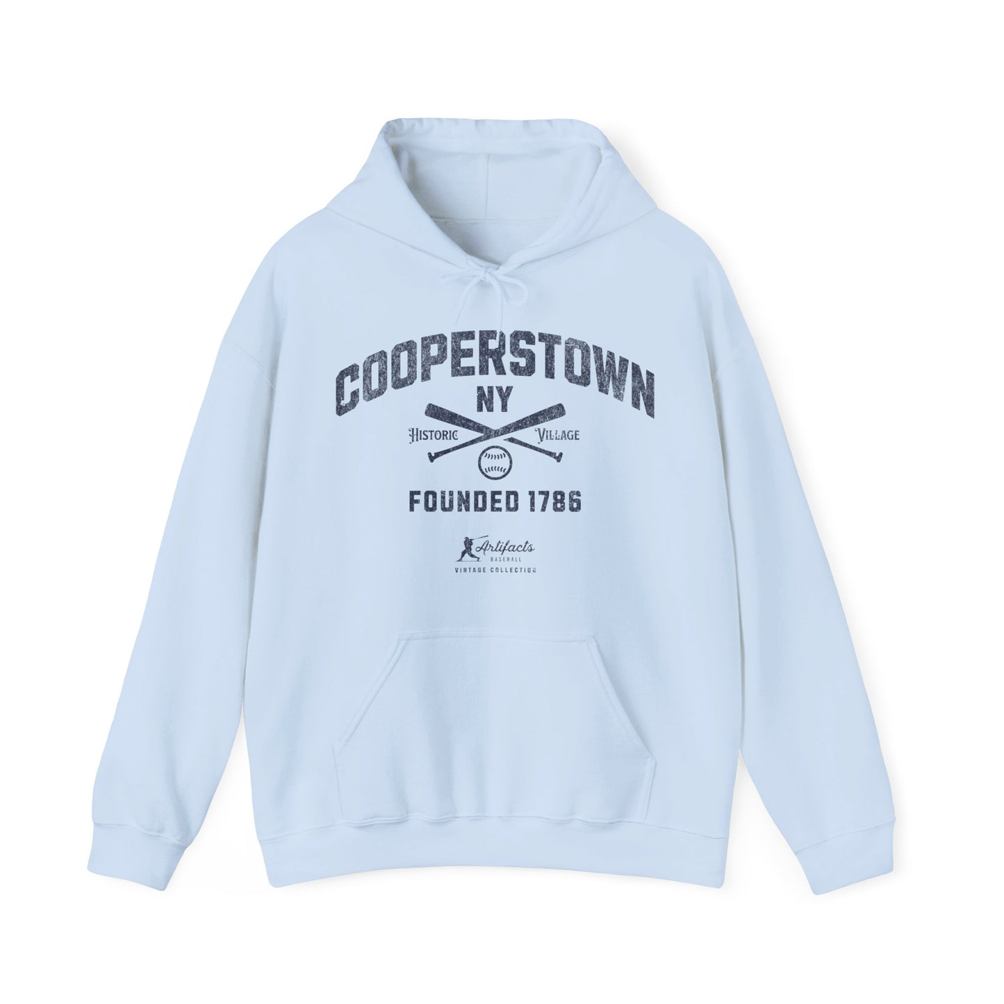 Cooperstown, NY Hoodie - Navy Print
