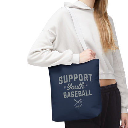 Support Youth Baseball Tote Bag_Navy