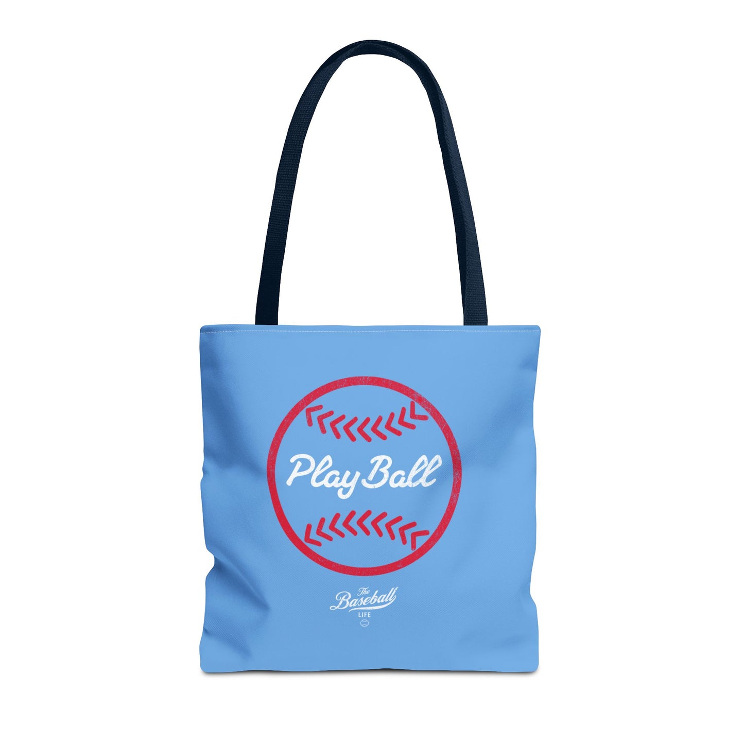 Baseball Icon Play Ball Tote Bag_Carolina Blue