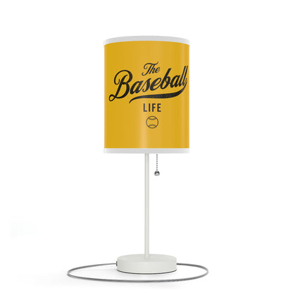 Table Lamp_Yellow w Black Print