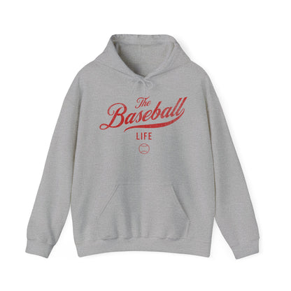 The Baseball Life Hoodie_Red Print