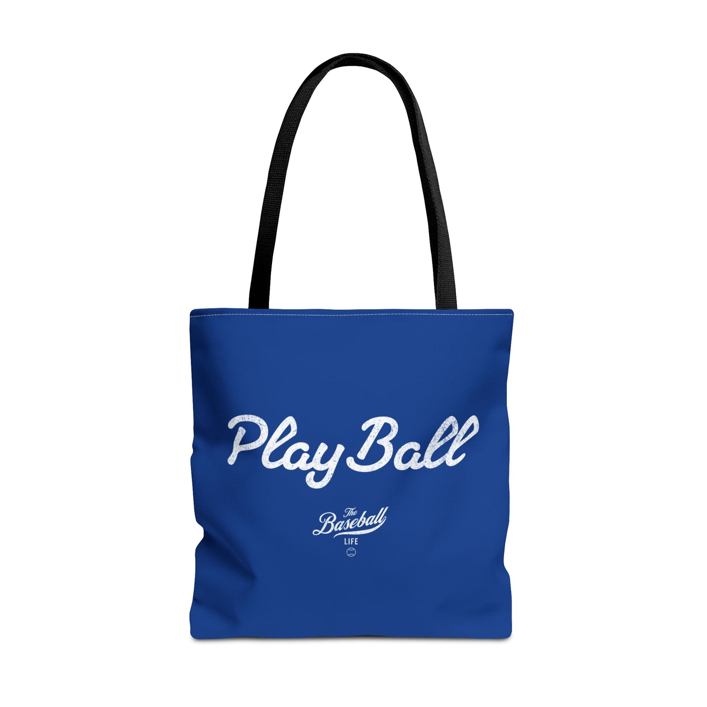 Play Ball Tote Bag_Royal Blue with White Print