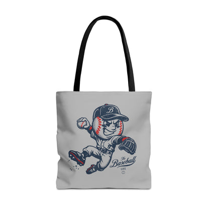 Mr. Baseball Mascot Leaping Throw Tote