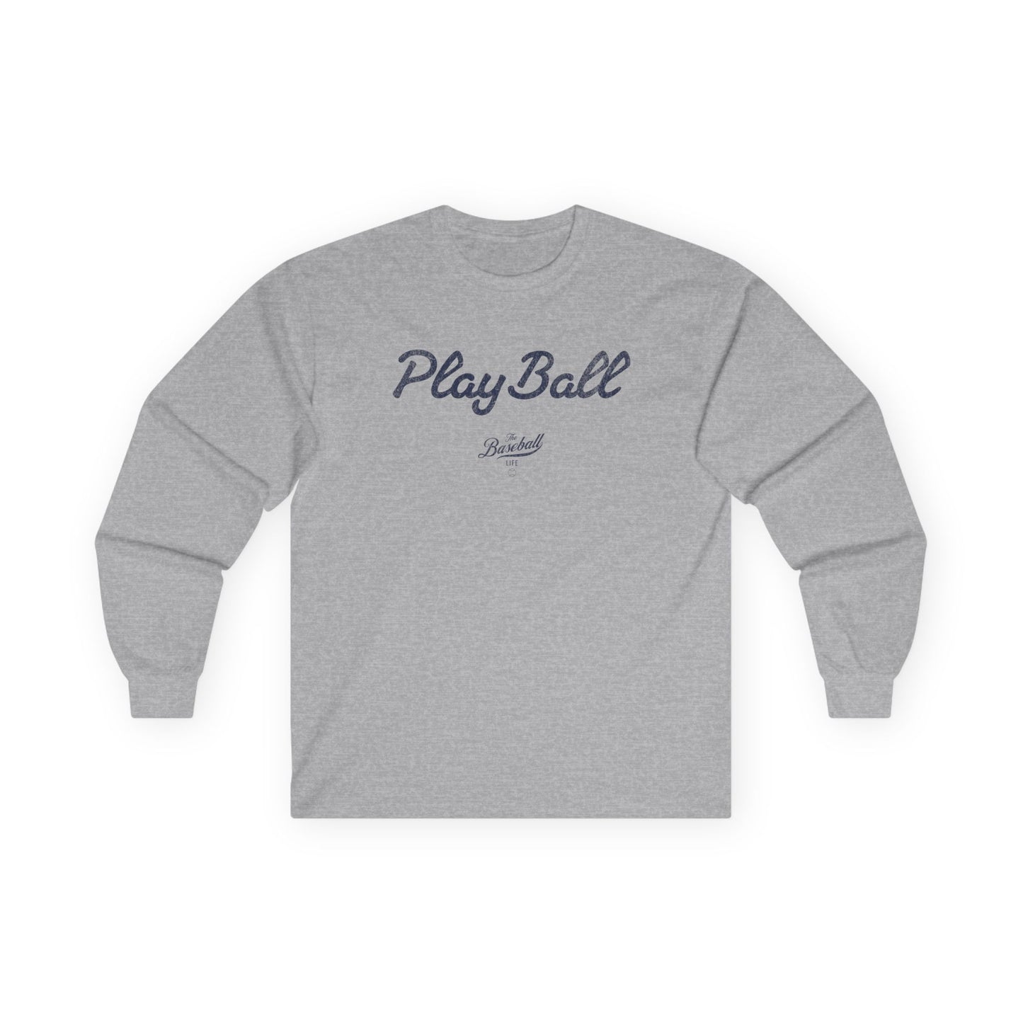 Play Ball_Navy Print Long-Sleeve T-Shirt
