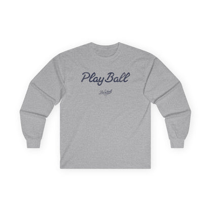 Play Ball_Navy Print Long-Sleeve T-Shirt