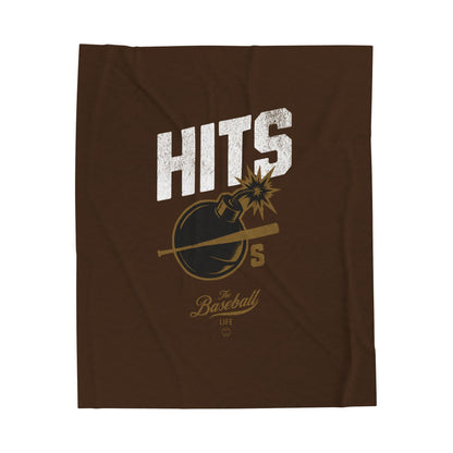 Velveteen Plush Blanket_Hits Bombs_Coffee Brown
