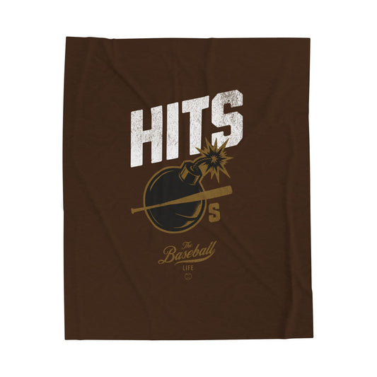 Velveteen Plush Blanket_Hits Bombs_Coffee Brown