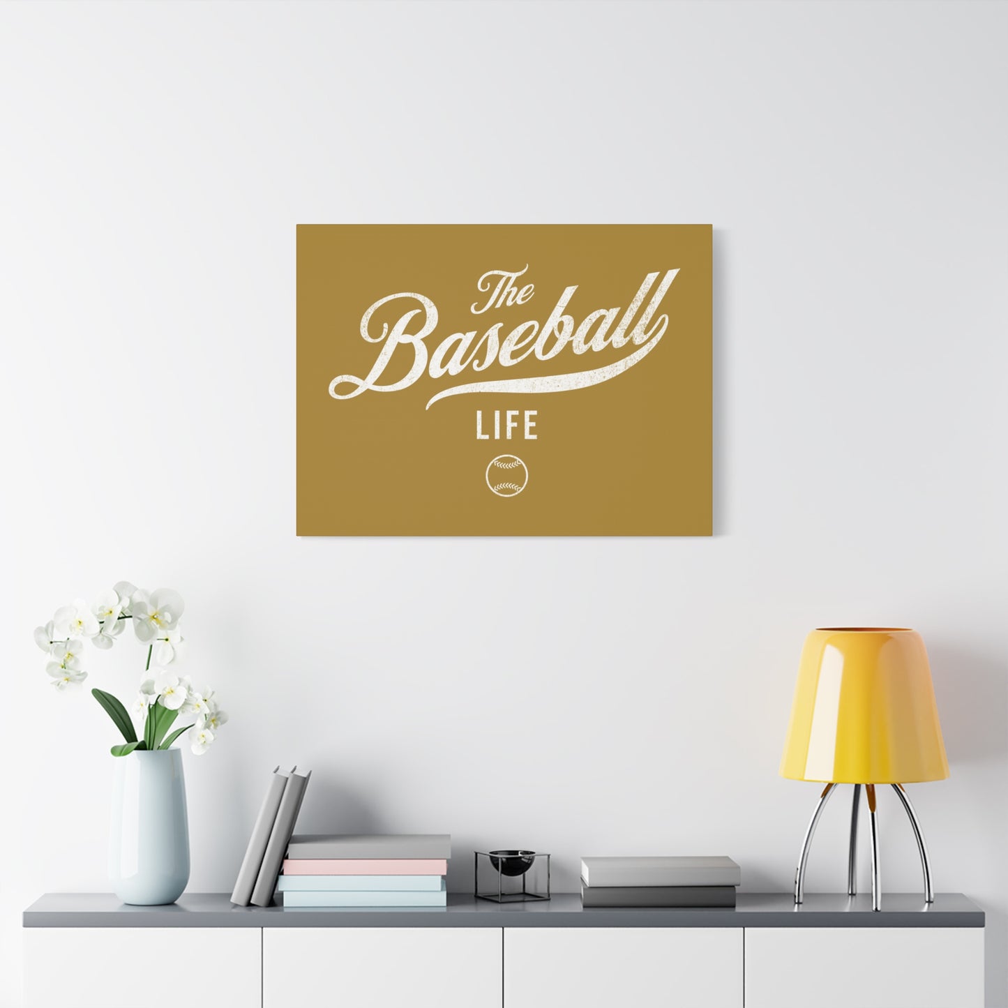 Wall Art Canvas_Old Gold w White
