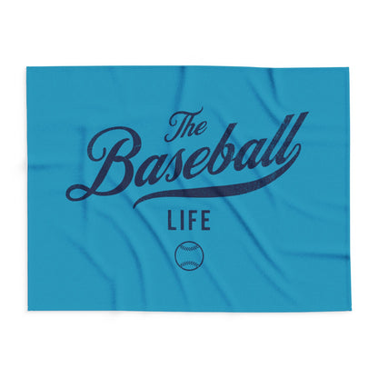 Fleece Blanket_Turquoise w Navy Print