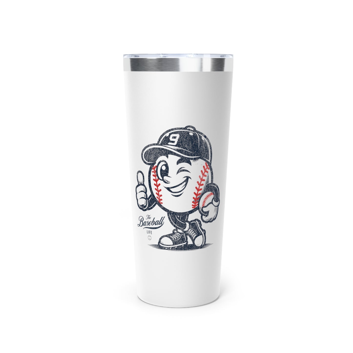 22oz Insulated Travel Tumbler_Mr. Baseball Mascot
