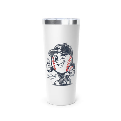 22oz Insulated Travel Tumbler_Mr. Baseball Mascot
