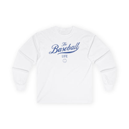 The Baseball Life Long Sleeve T-Shirt_Royal Blue Print