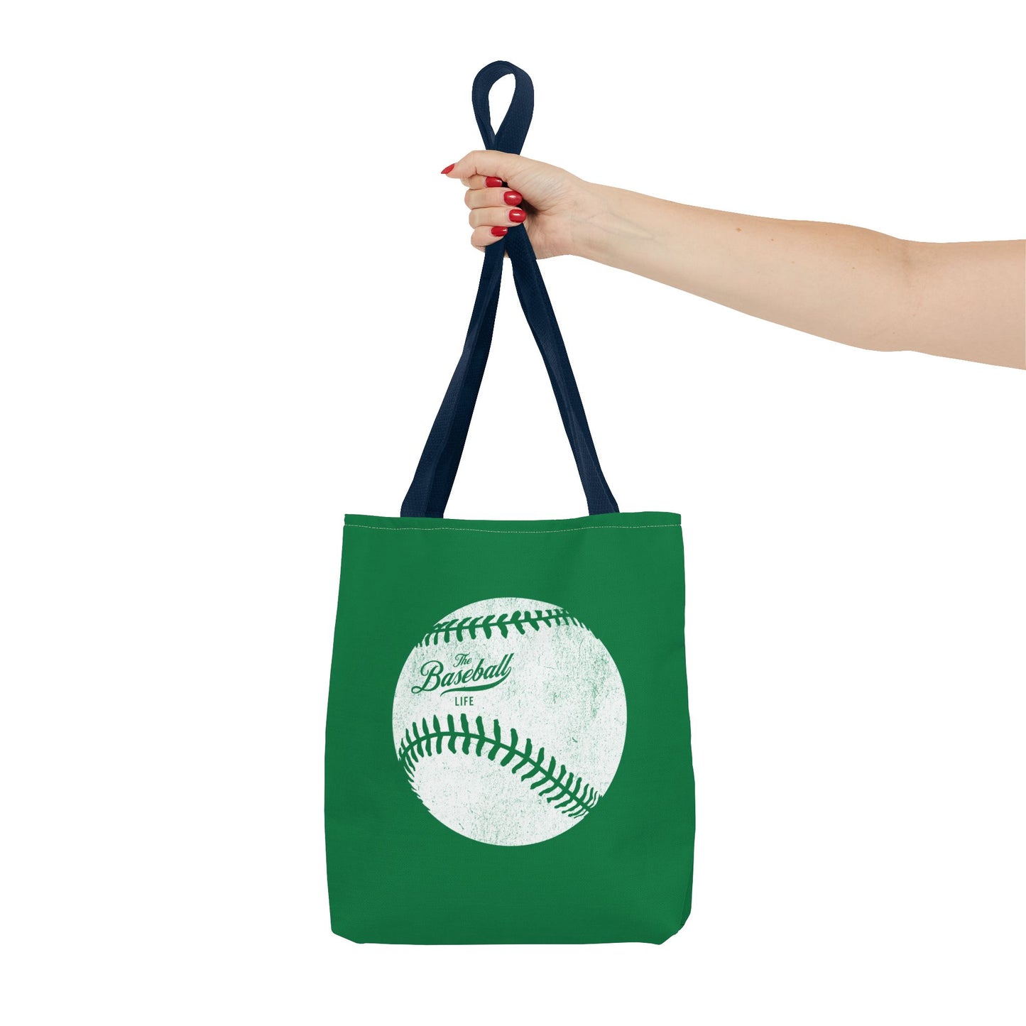 Weathered Baseball Tote Bag_Green