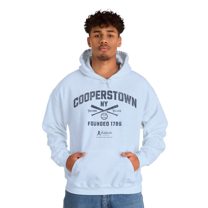 Cooperstown, NY Hoodie - Navy Print