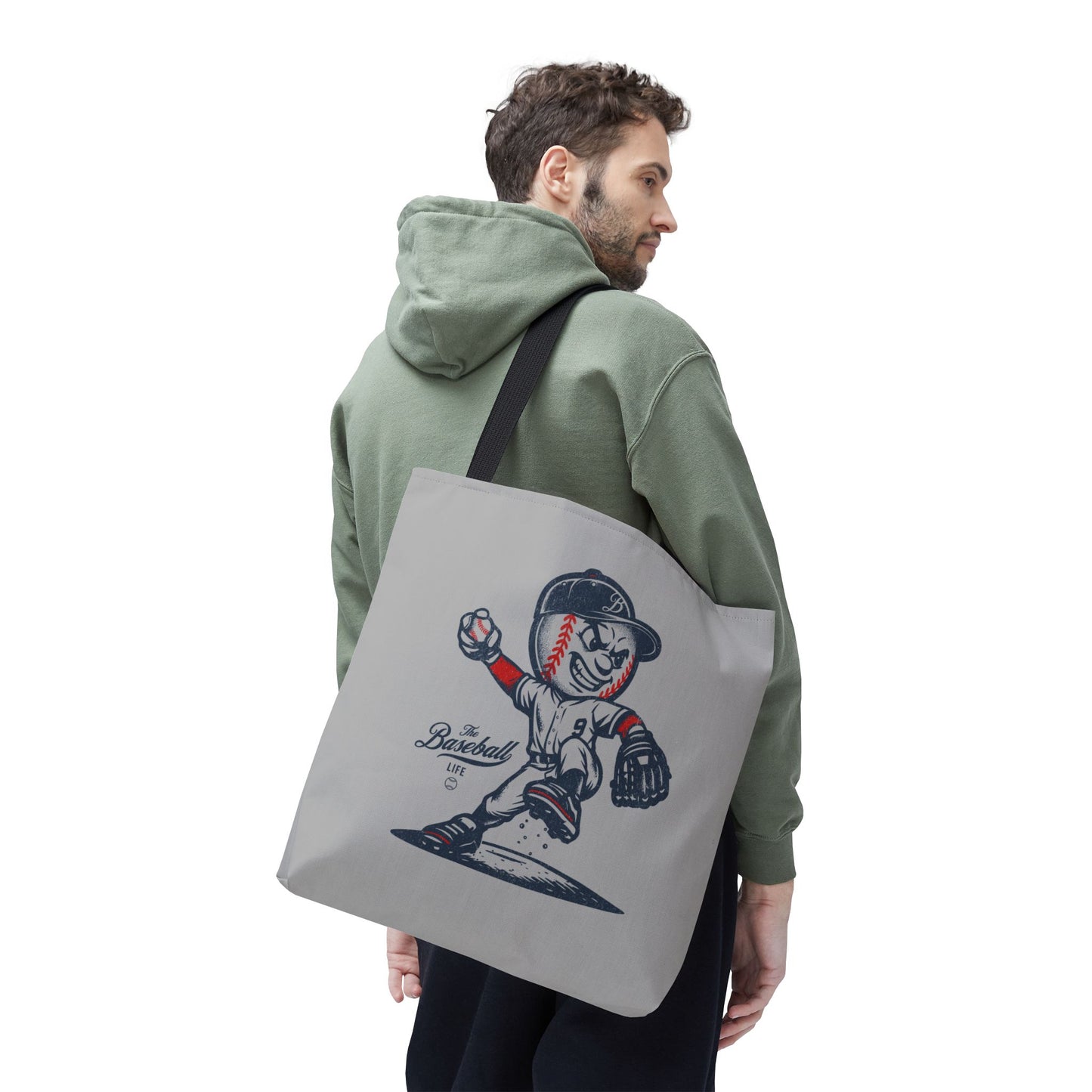 Mr. Baseball Mascot Pitching Tote
