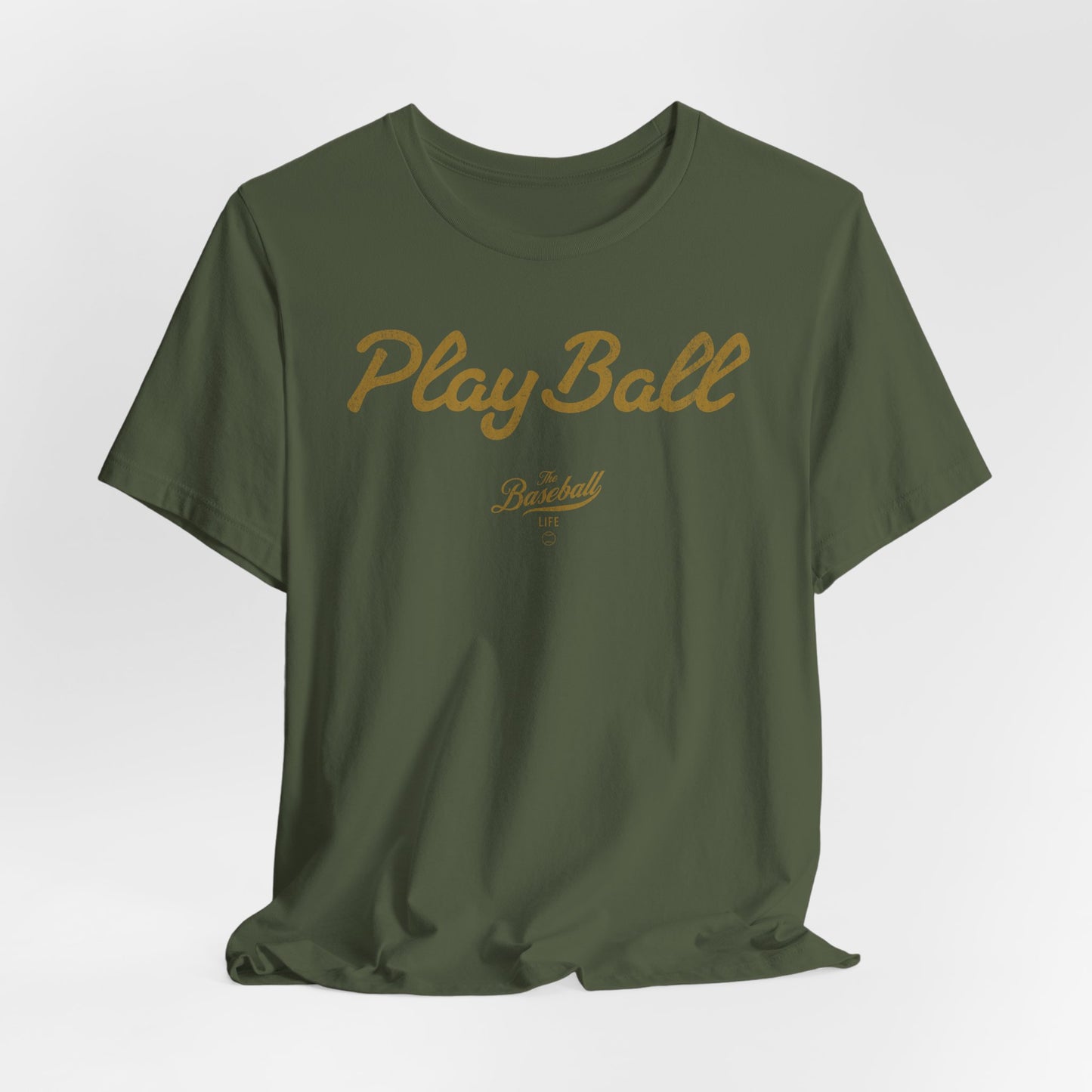 Play Ball_Old Gold Print T-Shirt