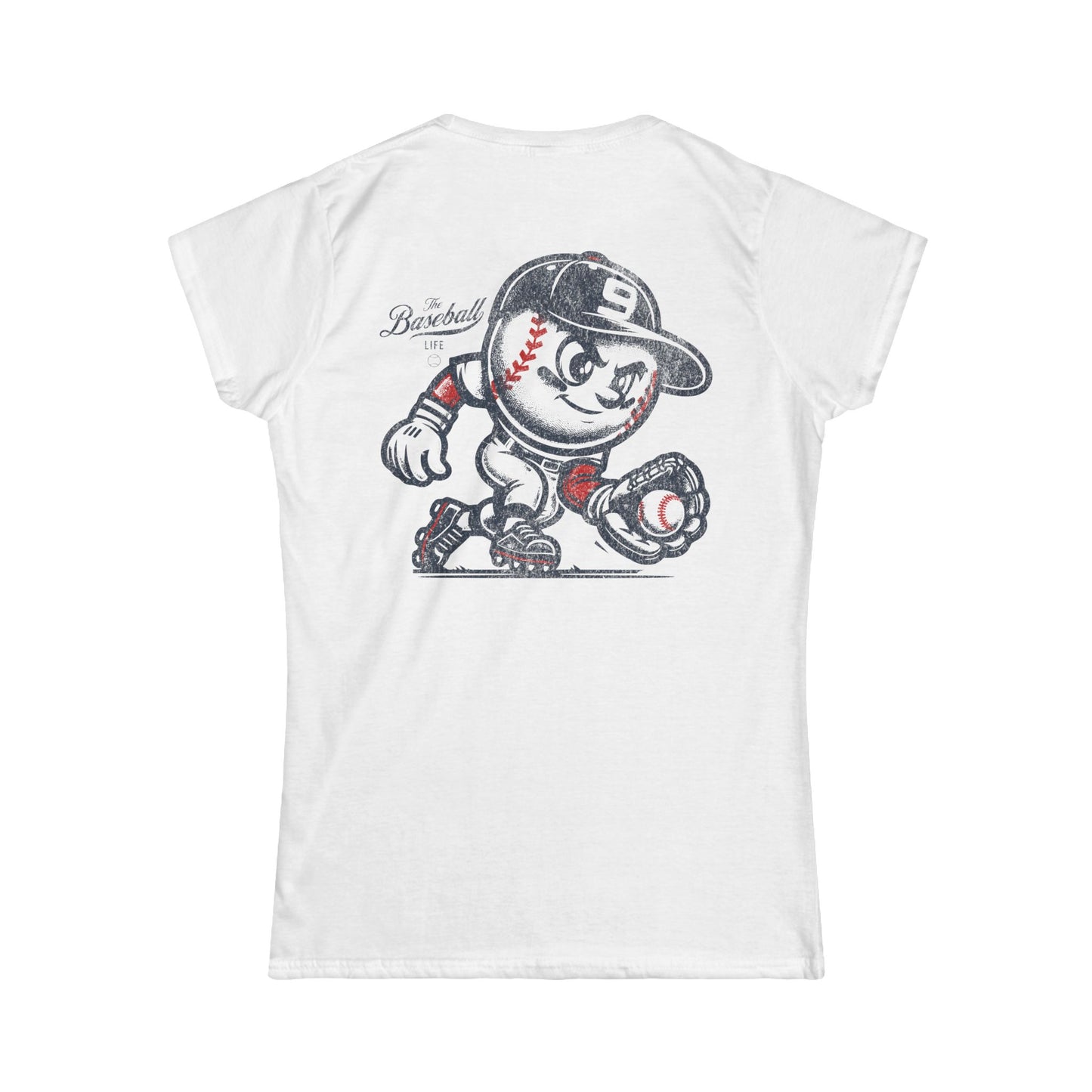 Women's Mr. Baseball Mascot Fielding T-Shirt