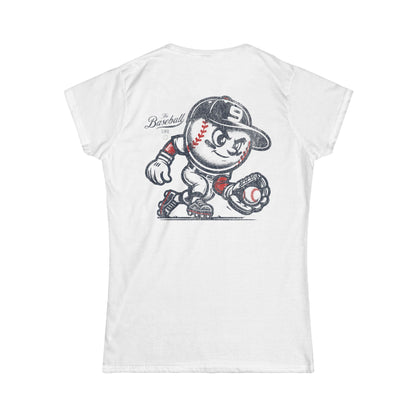 Women's Mr. Baseball Mascot Fielding T-Shirt