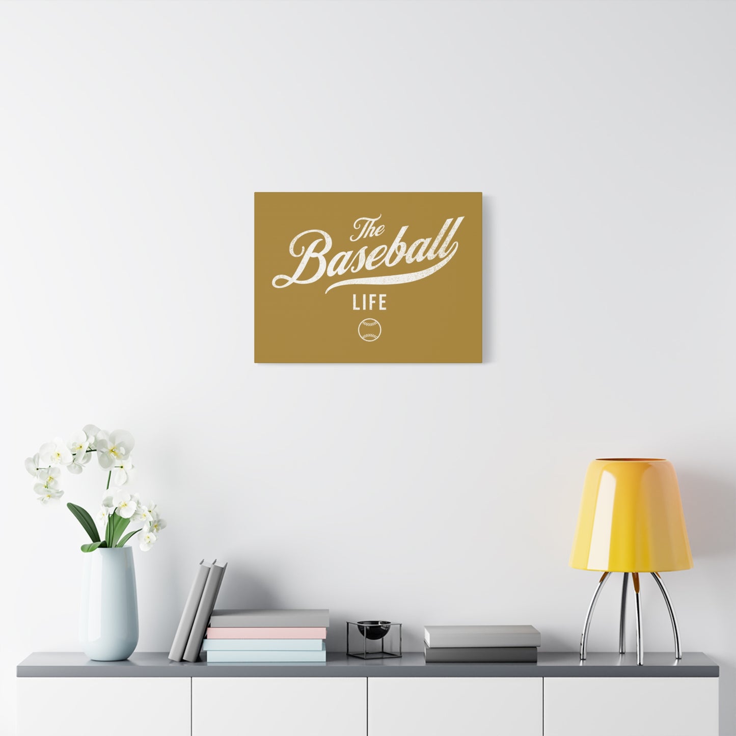 Wall Art Canvas_Old Gold w White