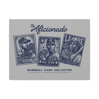 The Aficionado Baseball Card Collector Wall Art Canvas_Silver Gray