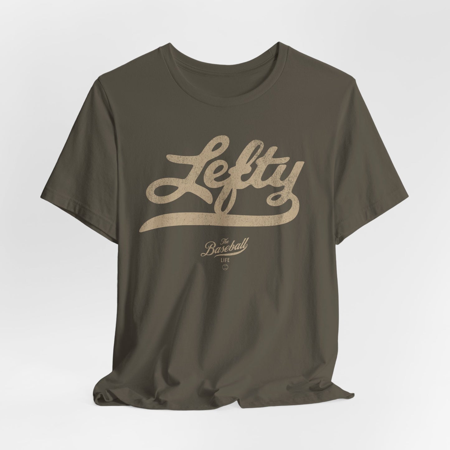 Lefty Baseball T-Shirt - Antique White Print