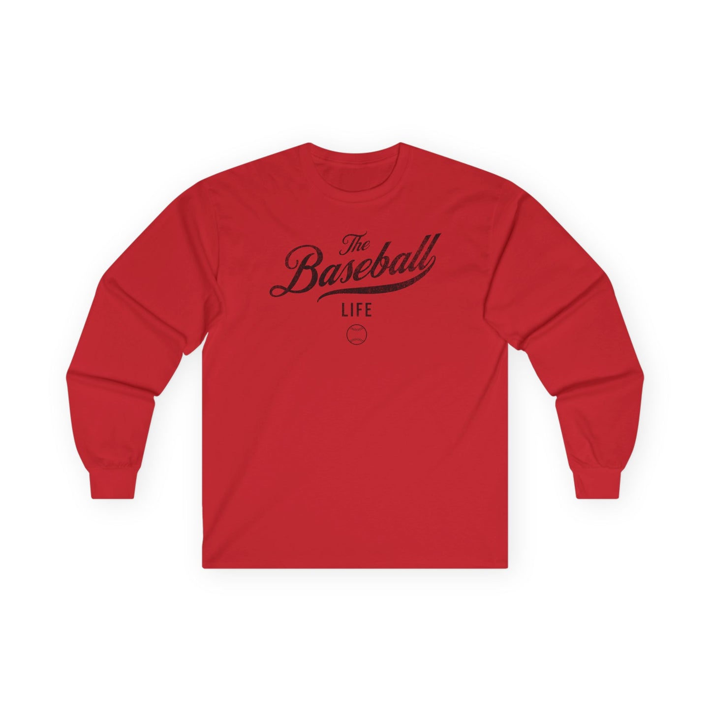 The Baseball Life Long Sleeve T-Shirt_Black Print
