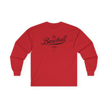 The Baseball Life Long Sleeve T-Shirt_Black Print