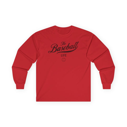 The Baseball Life Long Sleeve T-Shirt_Black Print