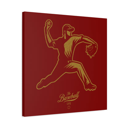 Pitcher Icon Wall Art Canvas_Cardinal Red