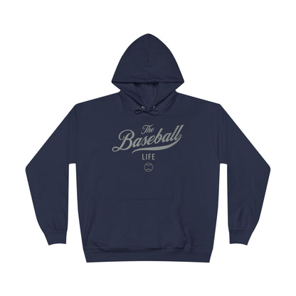 The Baseball Life Hoodie w/Grommets_Silver Gray Print