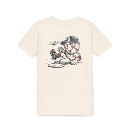 Youth Mr. Baseball Mascot Sliding T-Shirt