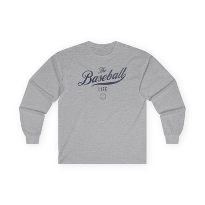 The Baseball Life Long Sleeve T-Shirt_Navy Print