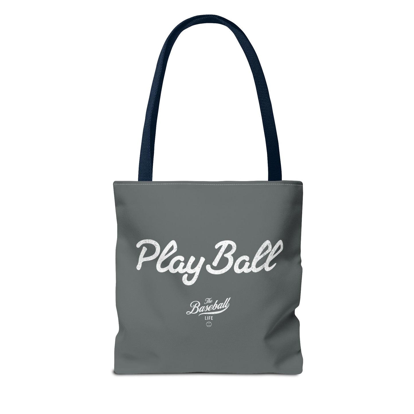 Play Ball Tote Bag_Dark Gray with White Print