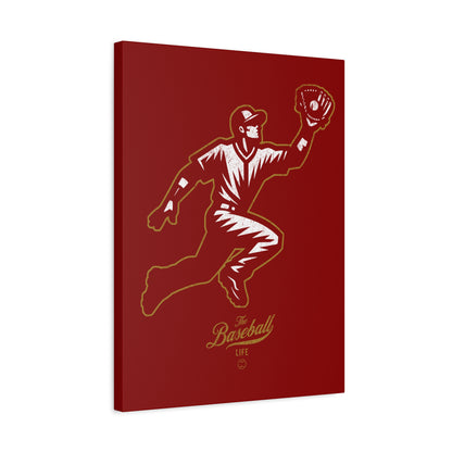 Player Icon Wall Art Canvas_Cardinal Red