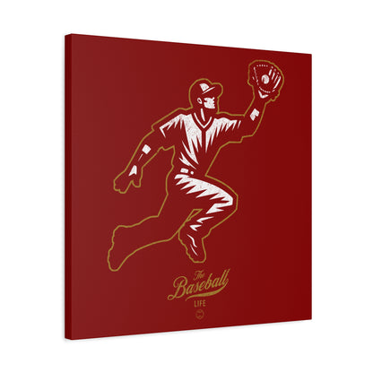 Player Icon Wall Art Canvas_Cardinal Red