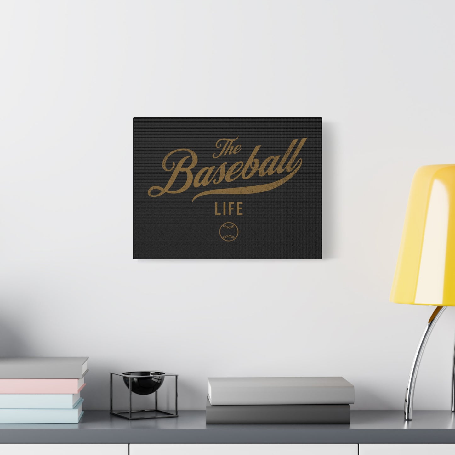 Wall Art Canvas_Black w Old Gold