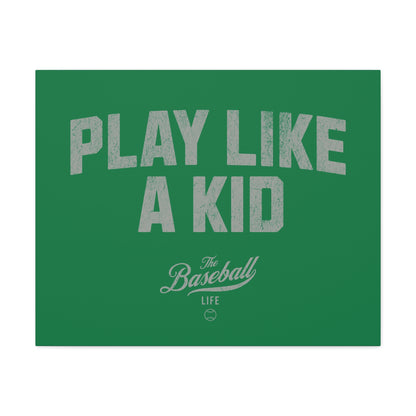 Play Like A Kid Wall Art Canvas_Green