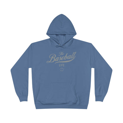 The Baseball Life Hoodie w/Grommets_Silver Gray Print
