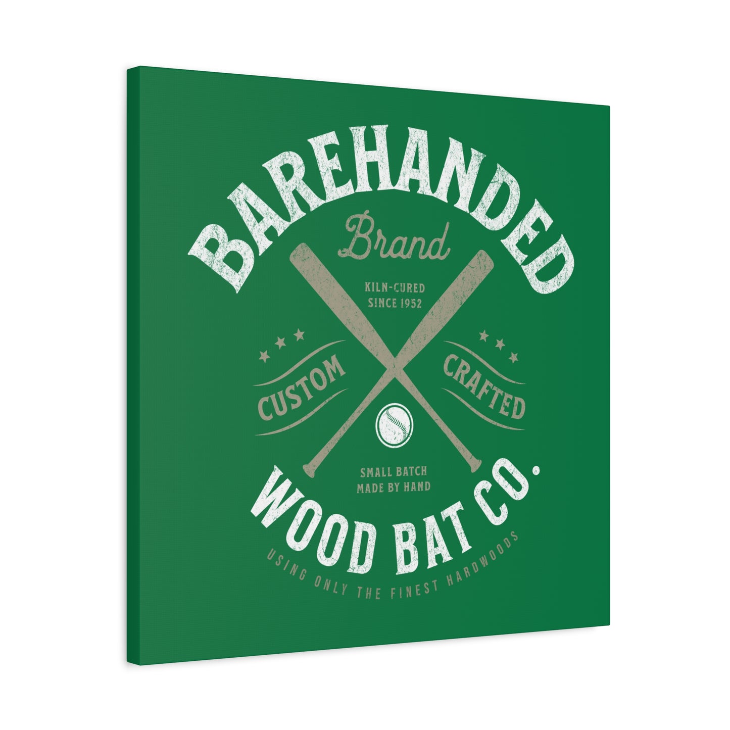 Barehanded Wood Bat Co. Wall Art Canvas_Green