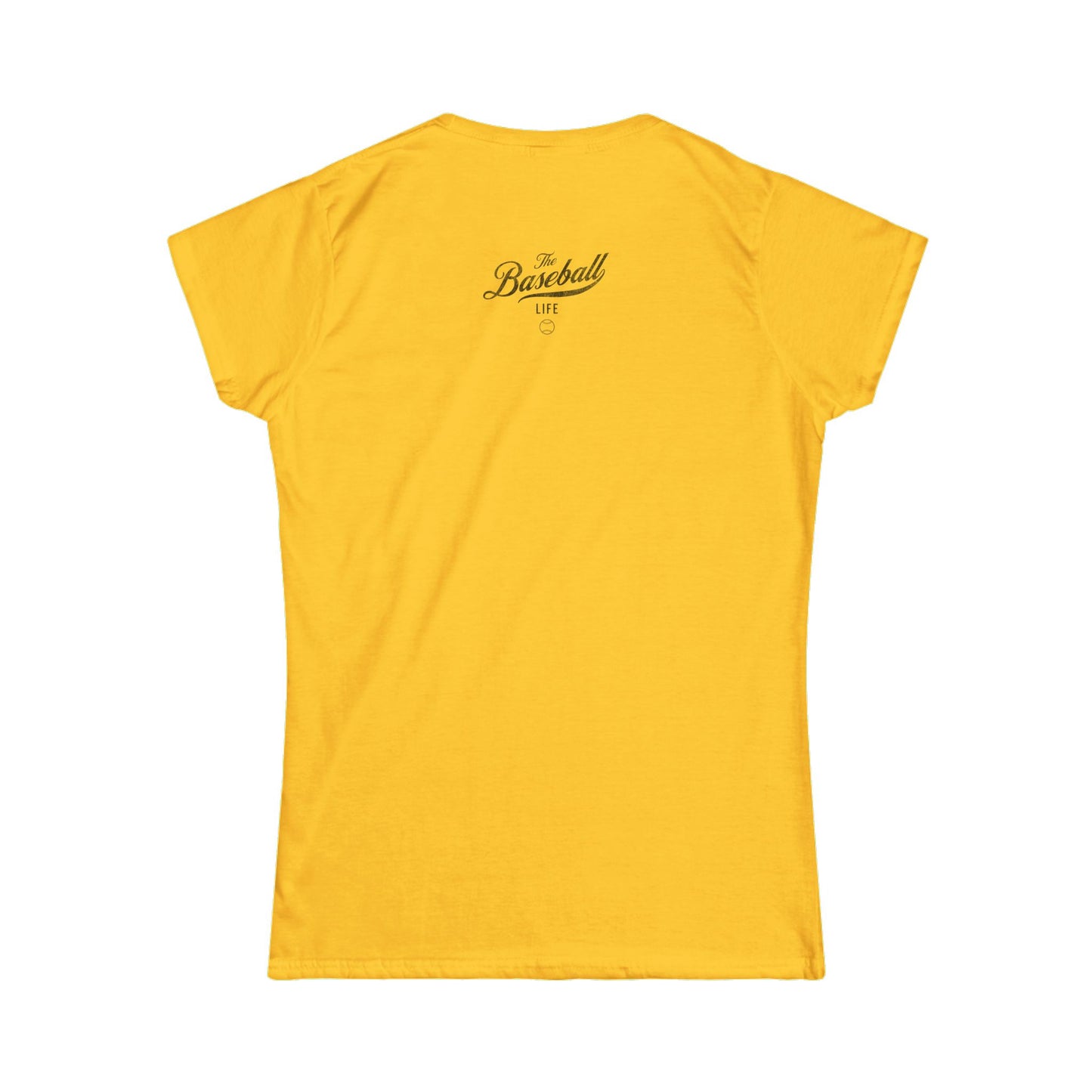 The Baseball Life Classic Script Tee_Women's_Black Print