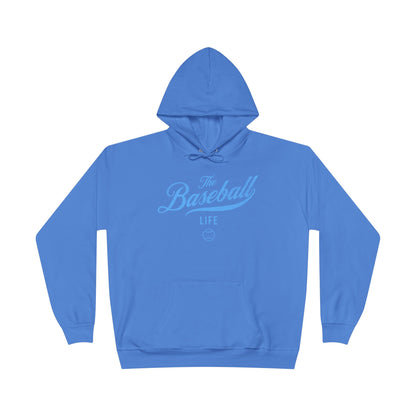 The Baseball Life Hoodie w/Grommets_Carolina Blue Print