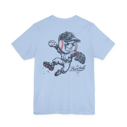 Mr. Baseball Mascot Leaping Throw T-Shirt