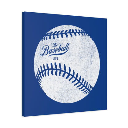 Weathered Baseball Wall Art Canvas_Royal Blue