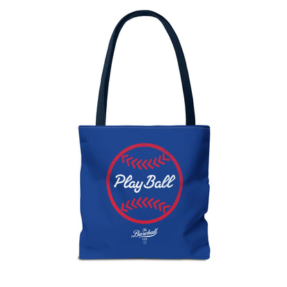 Baseball Icon Play Ball Tote Bag_Royal Blue