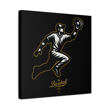 Player Icon Wall Art Canvas_Black
