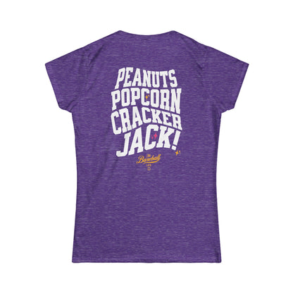 Peanuts Popcorn Crackerjack Women's Baseball T-Shirt