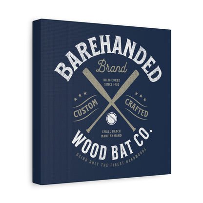Barehanded Wood Bat Co. Wall Art Canvas_Navy