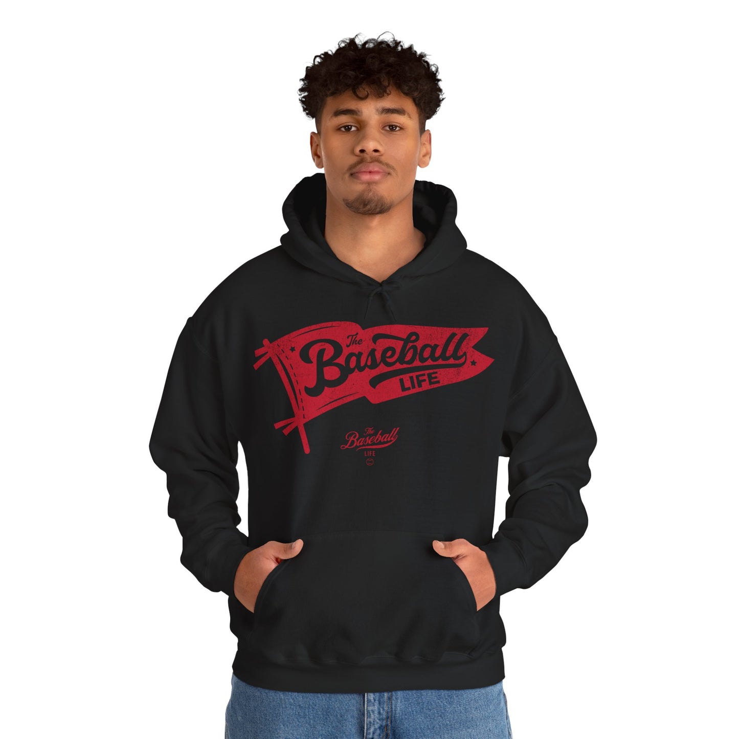Classic Pennant Hoodie - Red Print